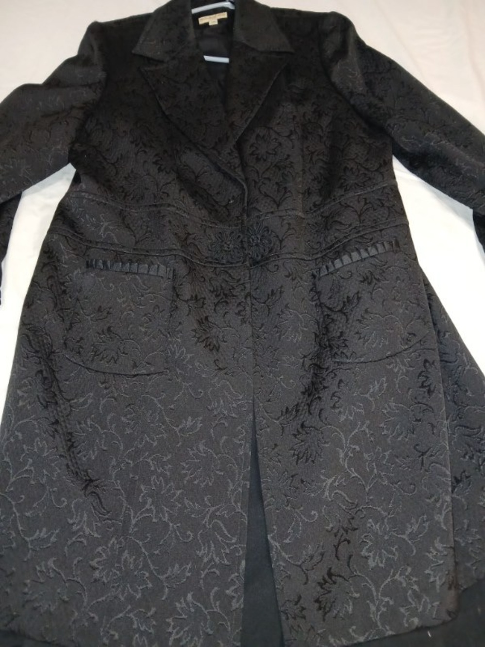 jcpenney Black Jacquard Floral Blazer Jacket